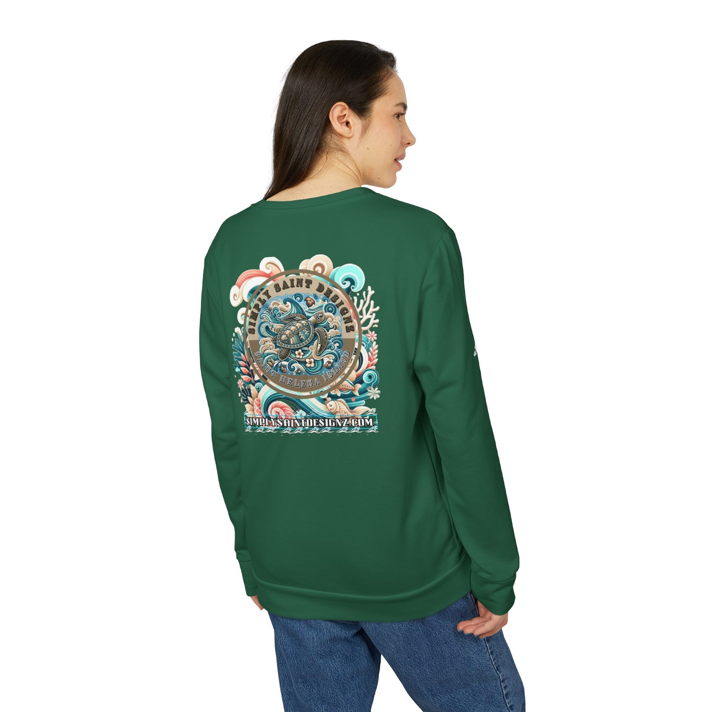 adidas® Unisex Fleece Crewneck Sweatshirt – Turtle Tribe Collection – product image 11