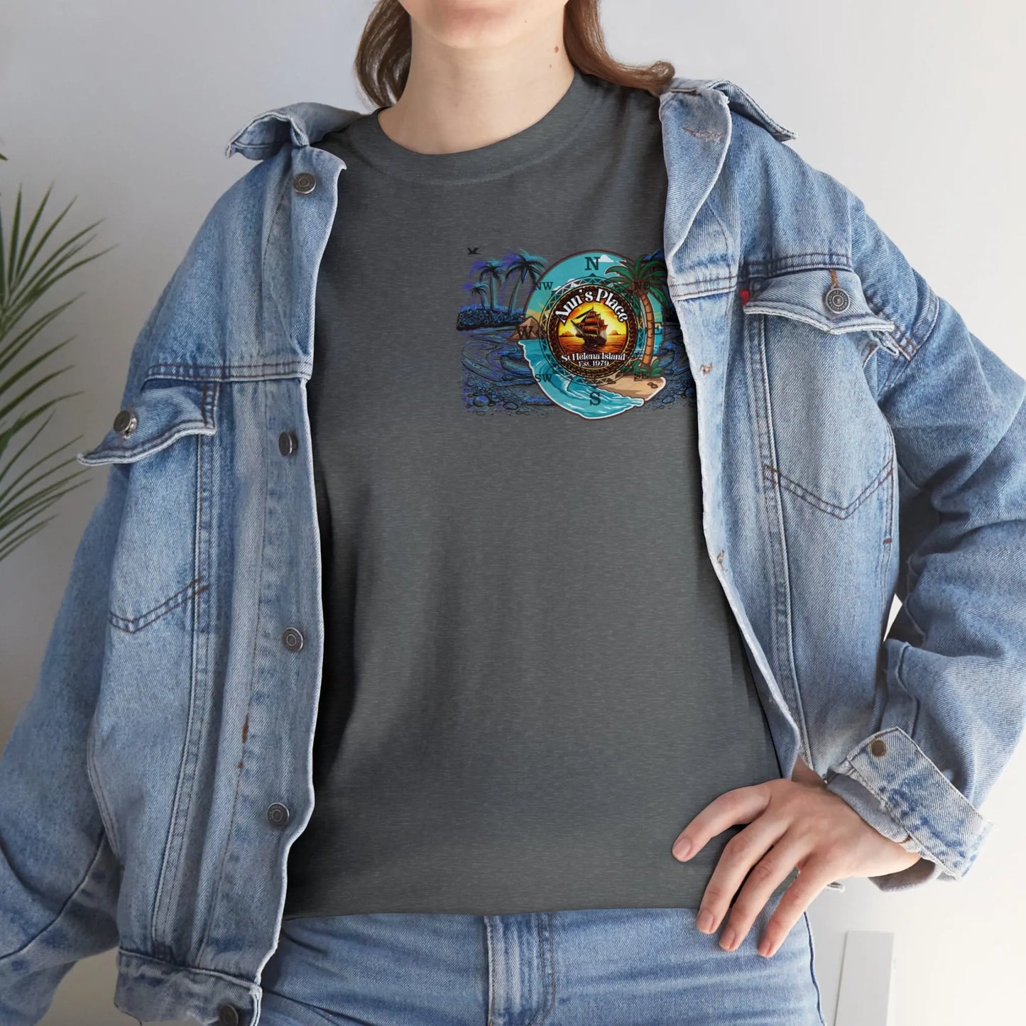 Ann's Place St Helena Isalnd Unisex Heavy Cotton Tee - Simply Saint Designz