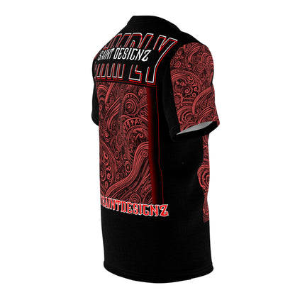 Saint Serenity: Tribal Elegance Collection Unisex Cut & Sew Tee (AOP) – product image 4