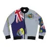 Anns Place Womens Bomber Jacket All Over Print (grey wave) - Simply Saint Designz