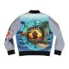 Anns Place Womens Bomber Jacket All Over Print (grey wave) - Simply Saint Designz