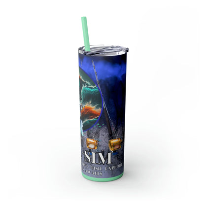 Reel Sim Skinny Tumbler with Straw, 20oz - Simply Saint Designz