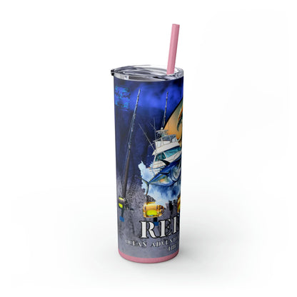 Reel Sim Skinny Tumbler with Straw, 20oz - Simply Saint Designz
