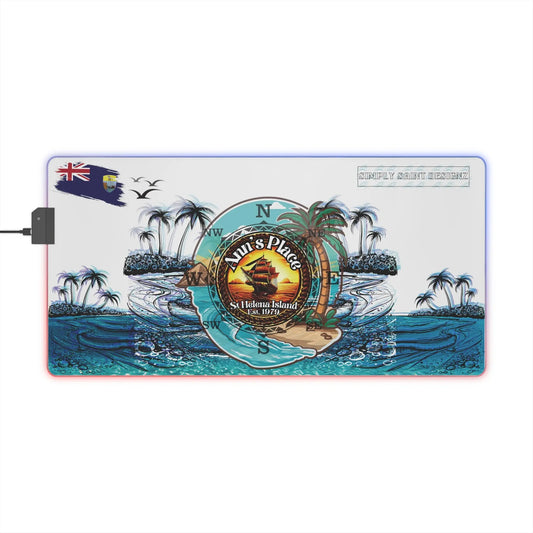 Anns place st helena island LED Gaming Mouse Pad - Simply Saint Designz