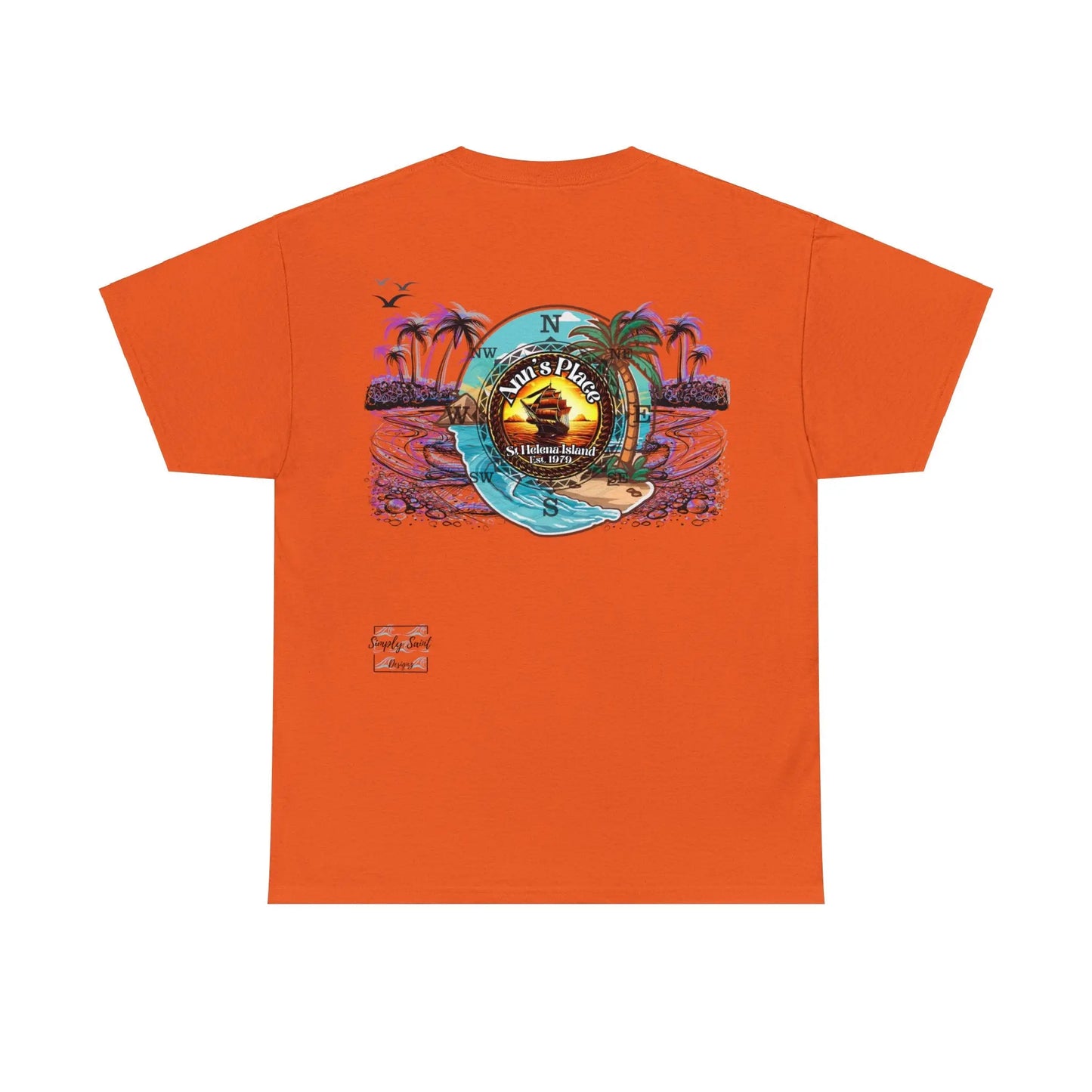 Ann's Place St Helena Isalnd Unisex Heavy Cotton Tee - Simply Saint Designz