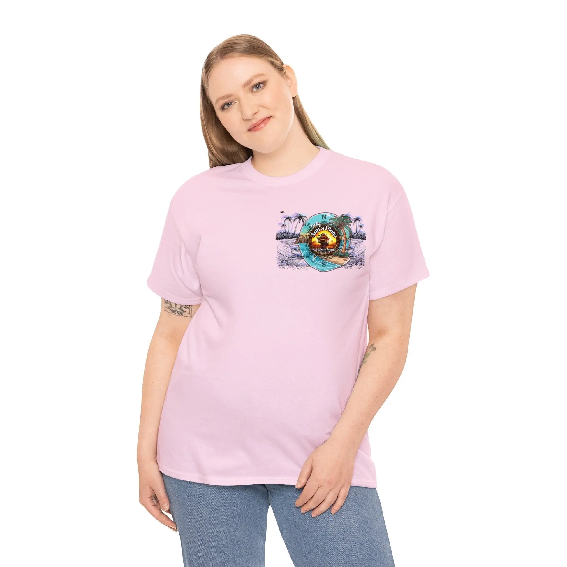 Ann's Place St Helena Isalnd Unisex Heavy Cotton Tee - Simply Saint Designz