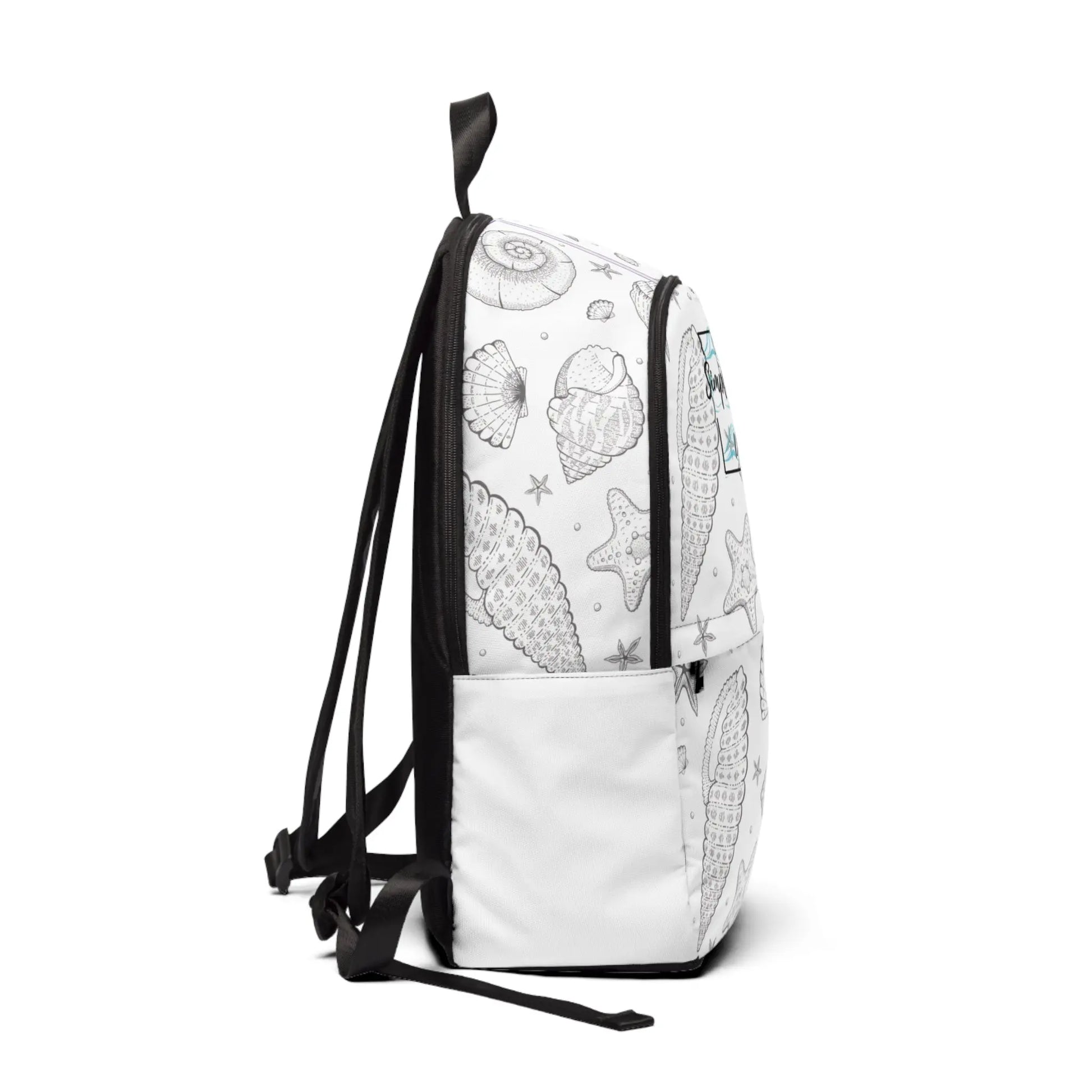 Sea Shells Unisex Fabric Backpack - Simply Saint Designz