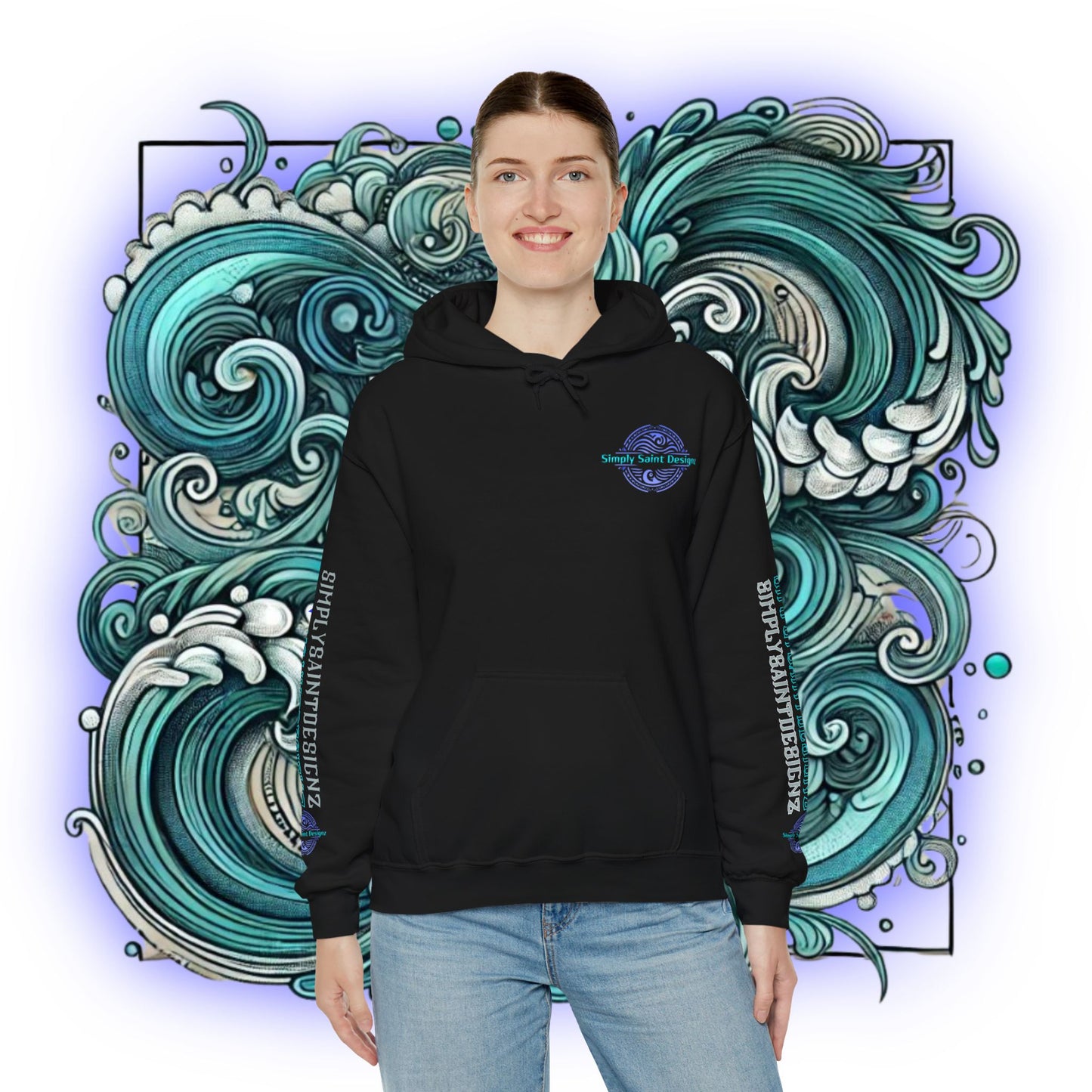 Tribal Blue Skull Hoodie Sweatshirt