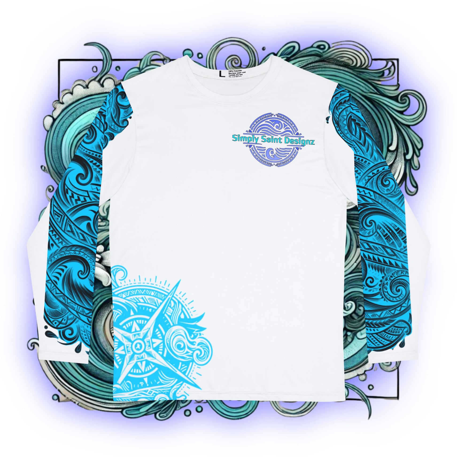 Polynesian-Style Long Sleeve Shirt – Tribal Elegance Collection
