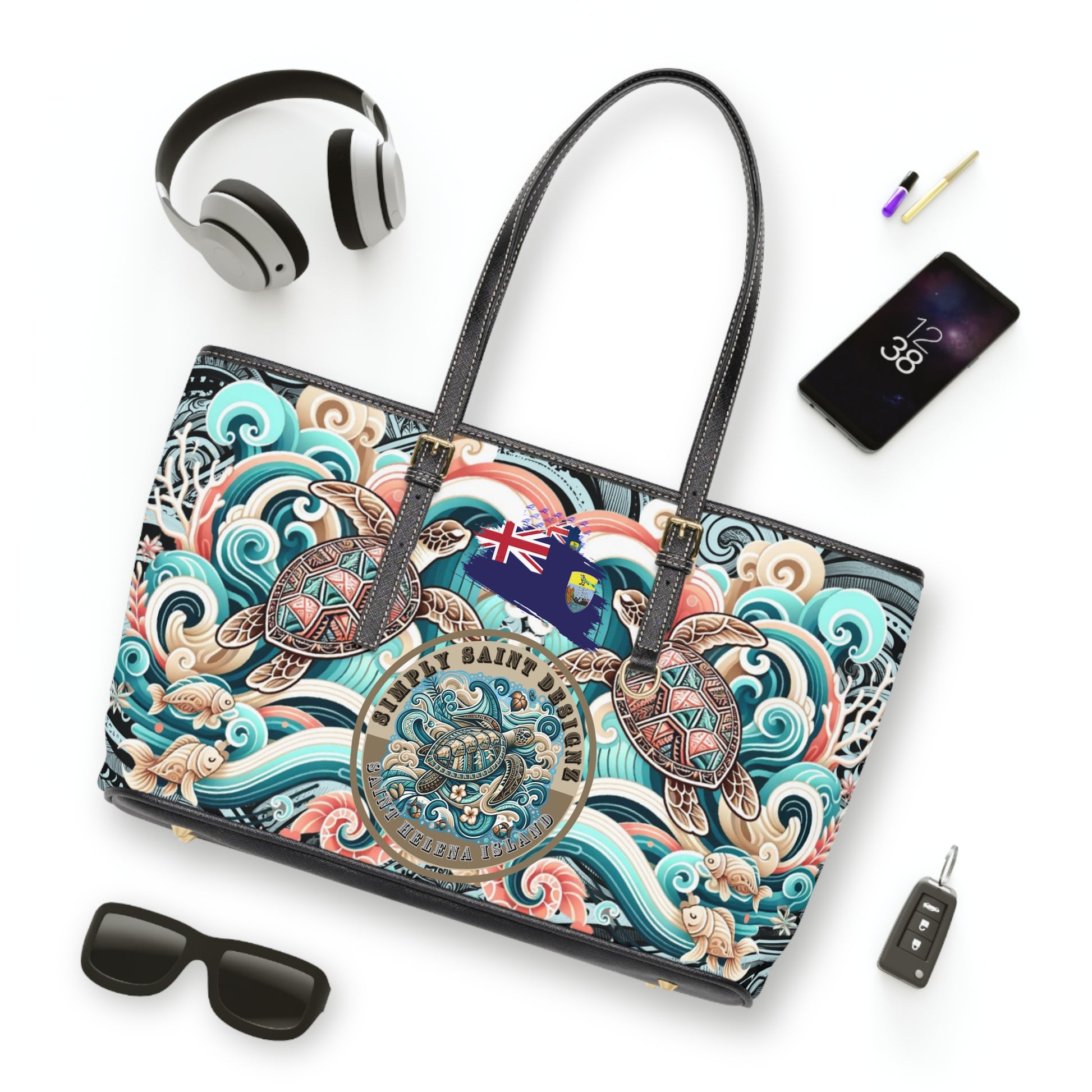 Simply Saint Designz Turtle Tribe Collection Leather Bag – product image 4
