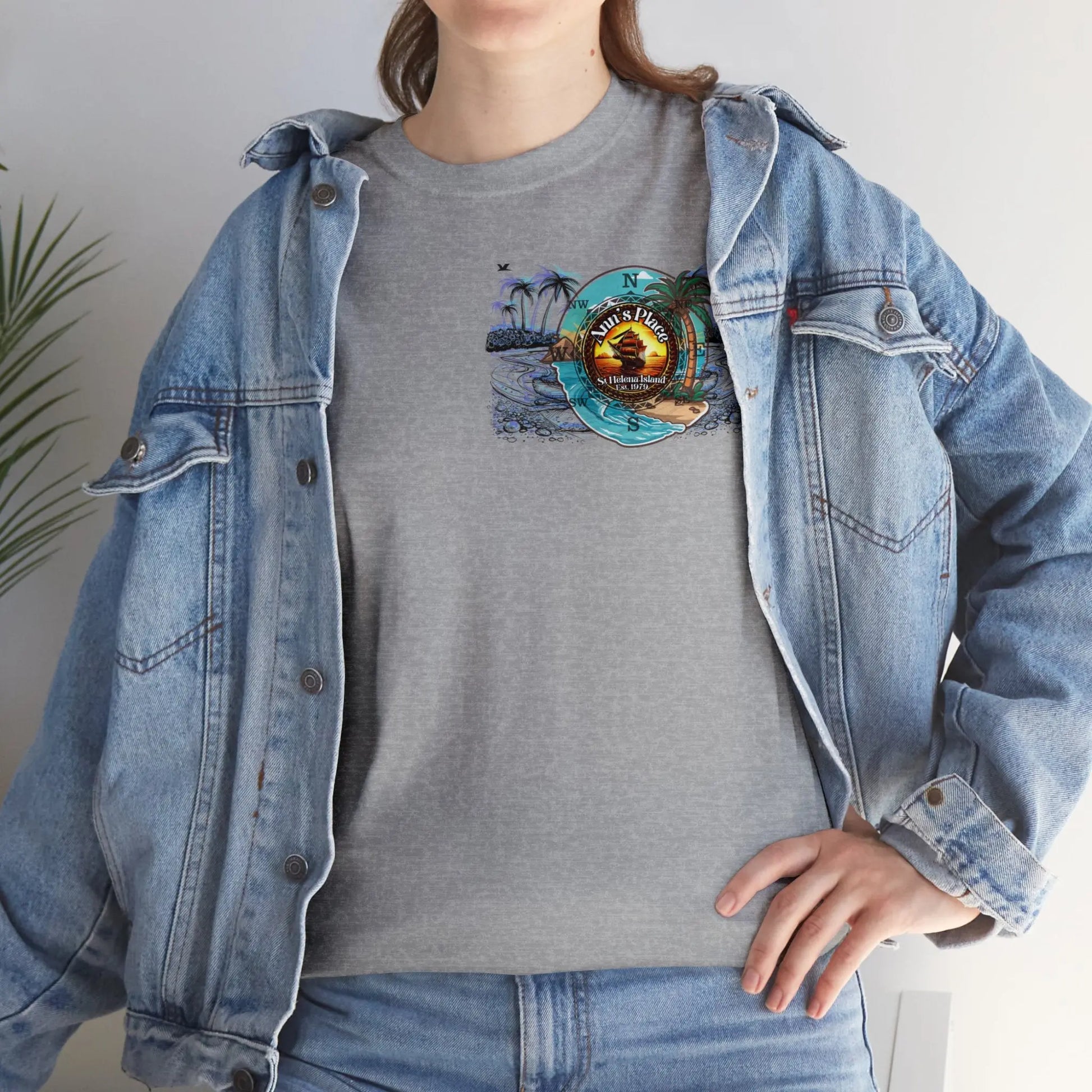 Ann's Place St Helena Isalnd Unisex Heavy Cotton Tee - Simply Saint Designz