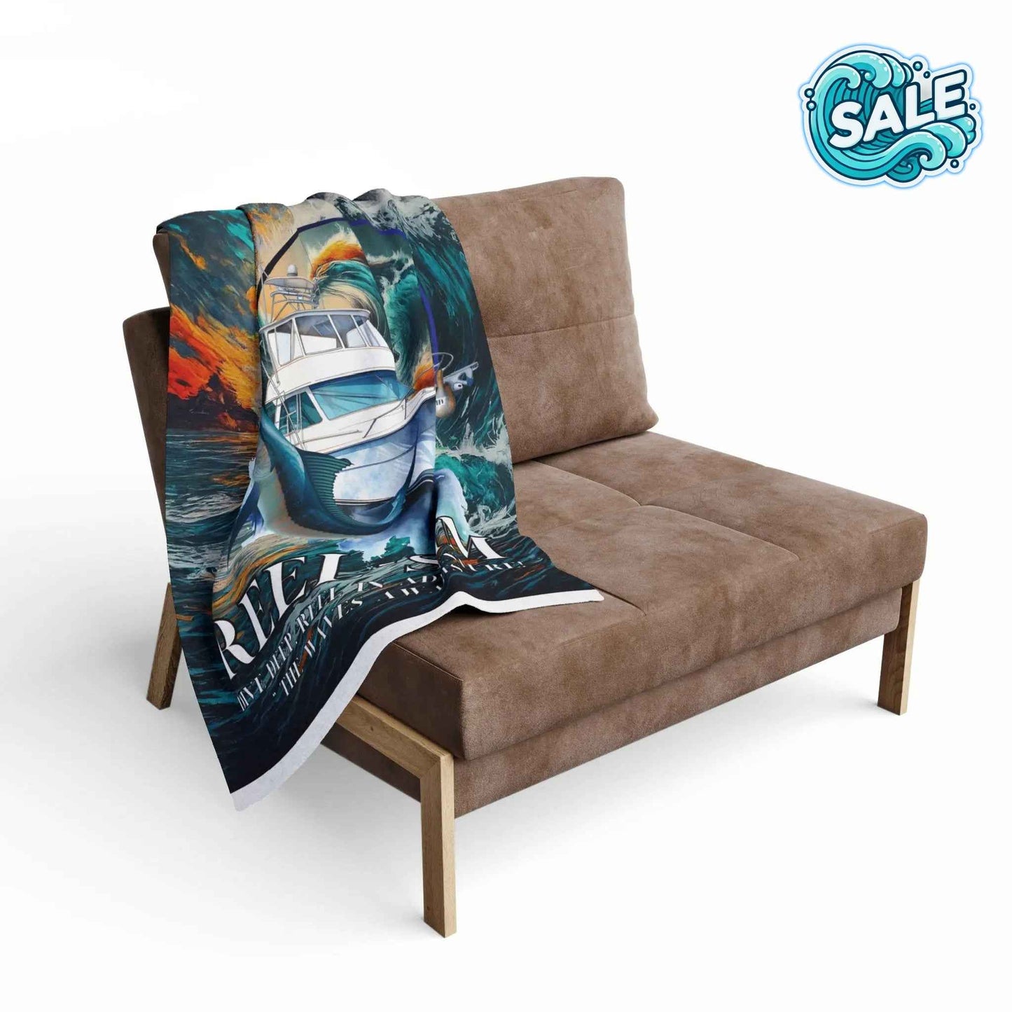 Outdoor-Inspired Fleece Blanket: Fishing Apparel, Angler's Fashion, Camo Gear, Women's Shirts & More