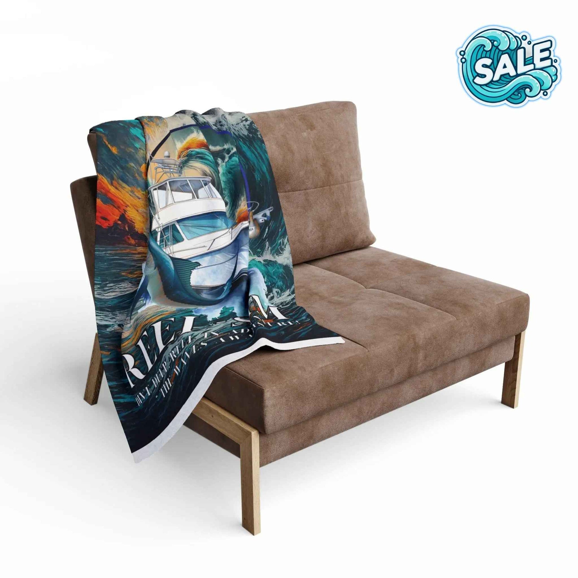 Outdoor-Inspired Fleece Blanket: Fishing Apparel, Angler's Fashion, Camo Gear, Women's Shirts & More