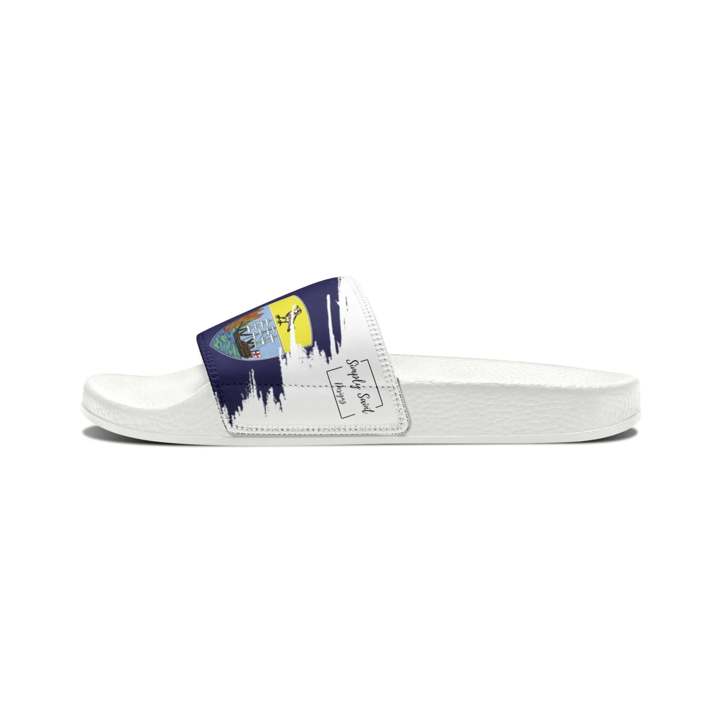 St Helena Island Men's PU Slide Sandals - Simply Saint Designz