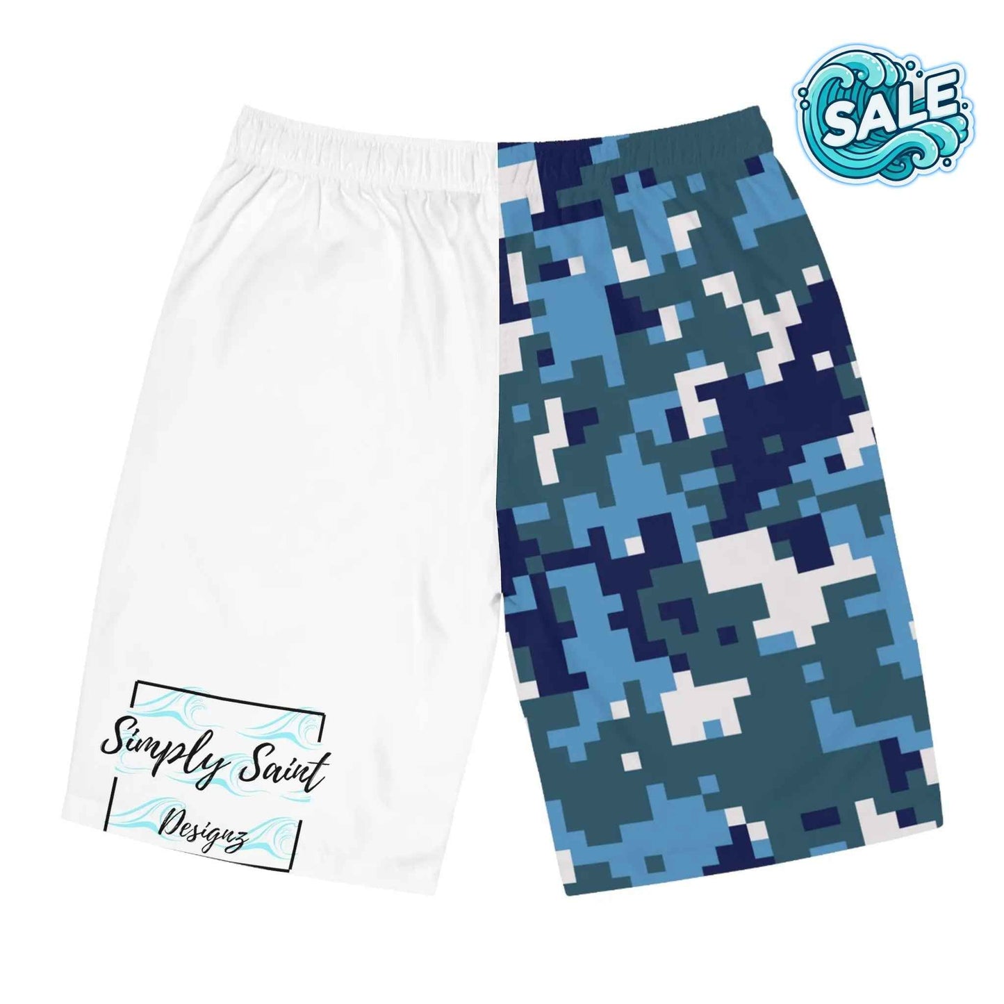 Reel Sim Men's Board Shorts (Blue Camo)