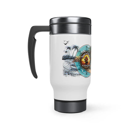 Stainless Steel Travel Mug with Handle, 14oz - Simply Saint Designz