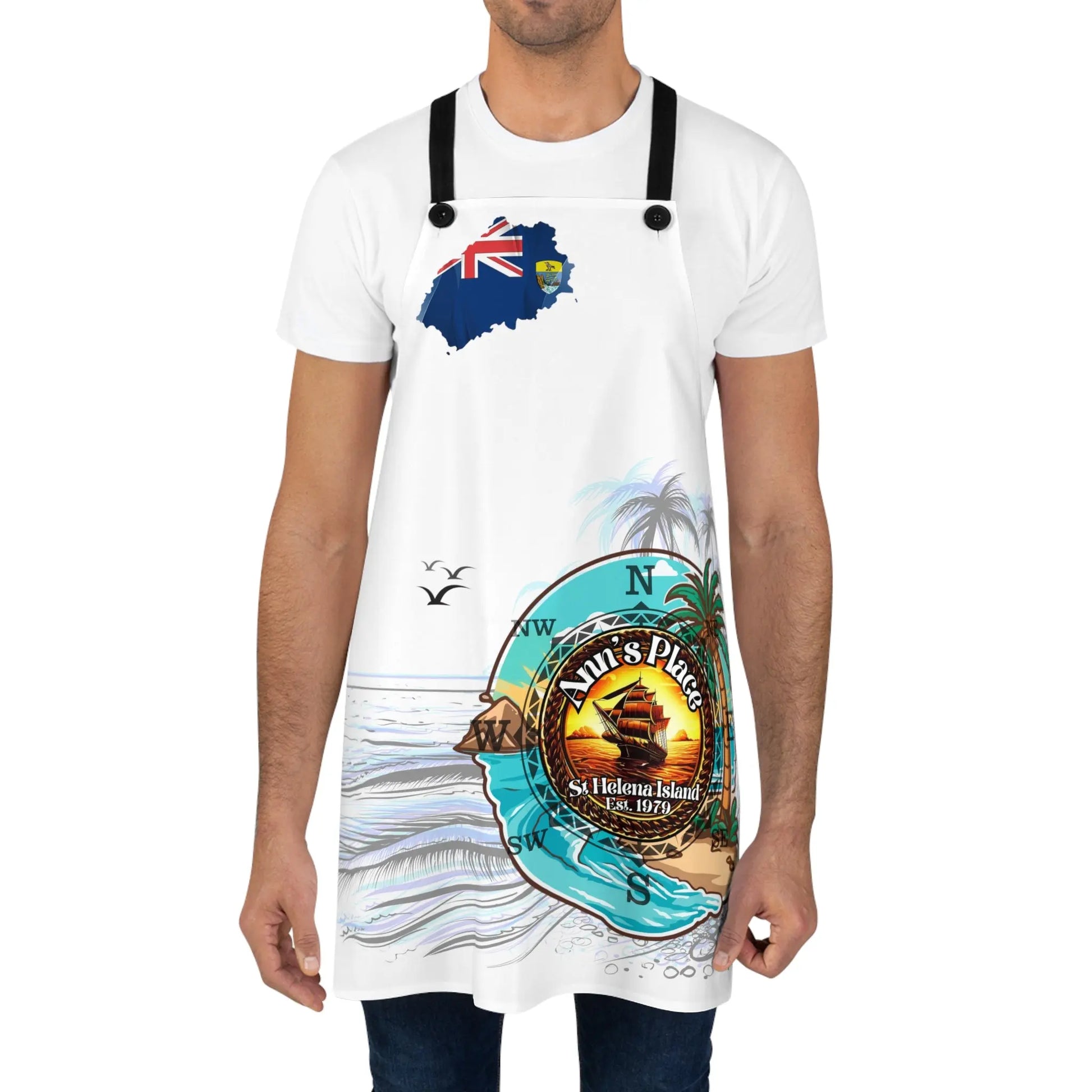 Anns Place Apron (White) - Simply Saint Designz