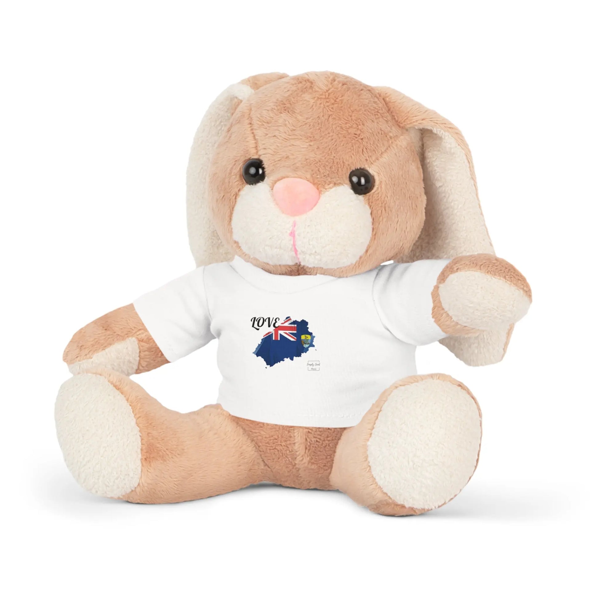 Love St Helena Island Plush Toy with T-Shirt - Simply Saint Designz