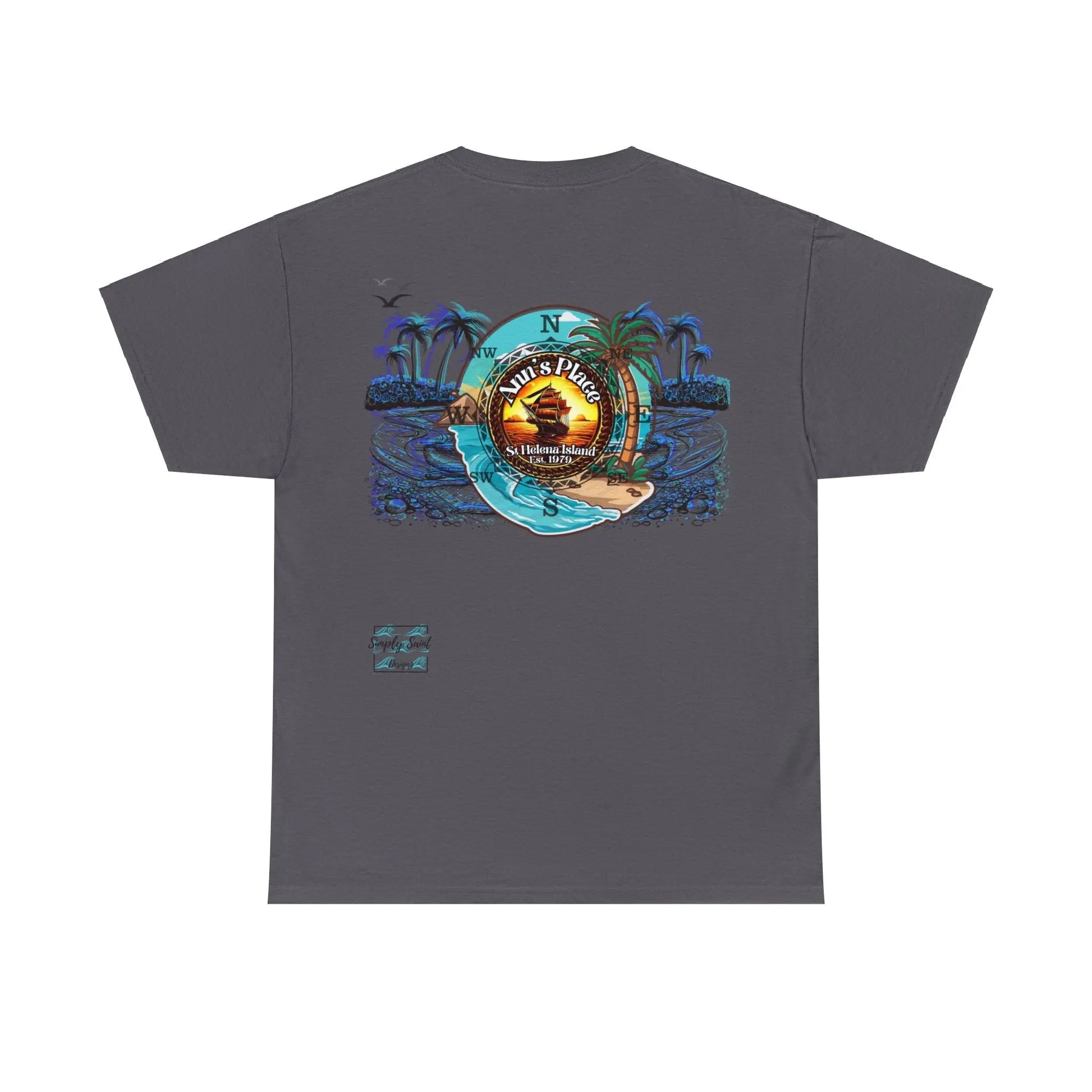 Ann's Place St Helena Isalnd Unisex Heavy Cotton Tee - Simply Saint Designz