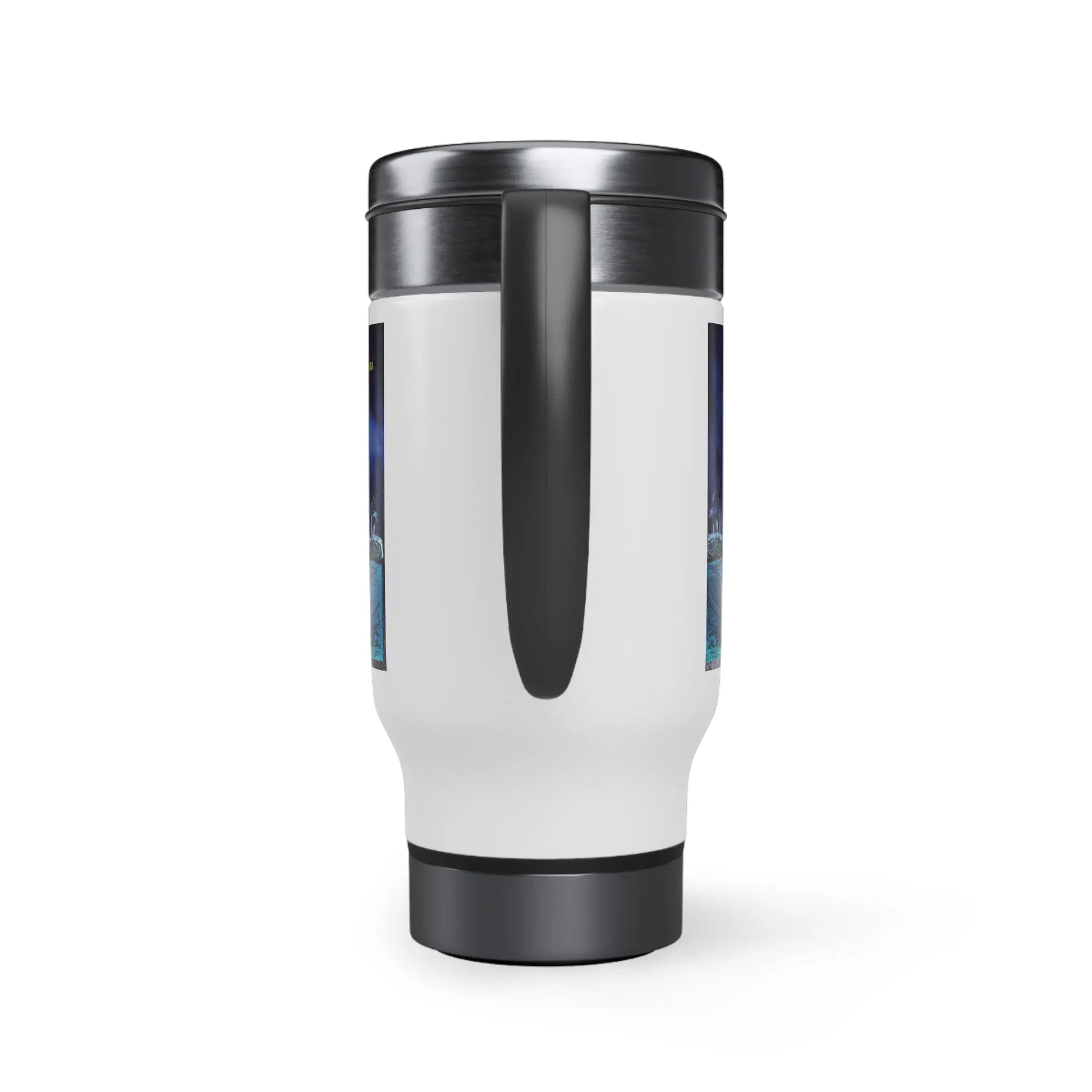Reel SIm Stainless Steel Travel Mug with Handle, 14oz - Simply Saint Designz