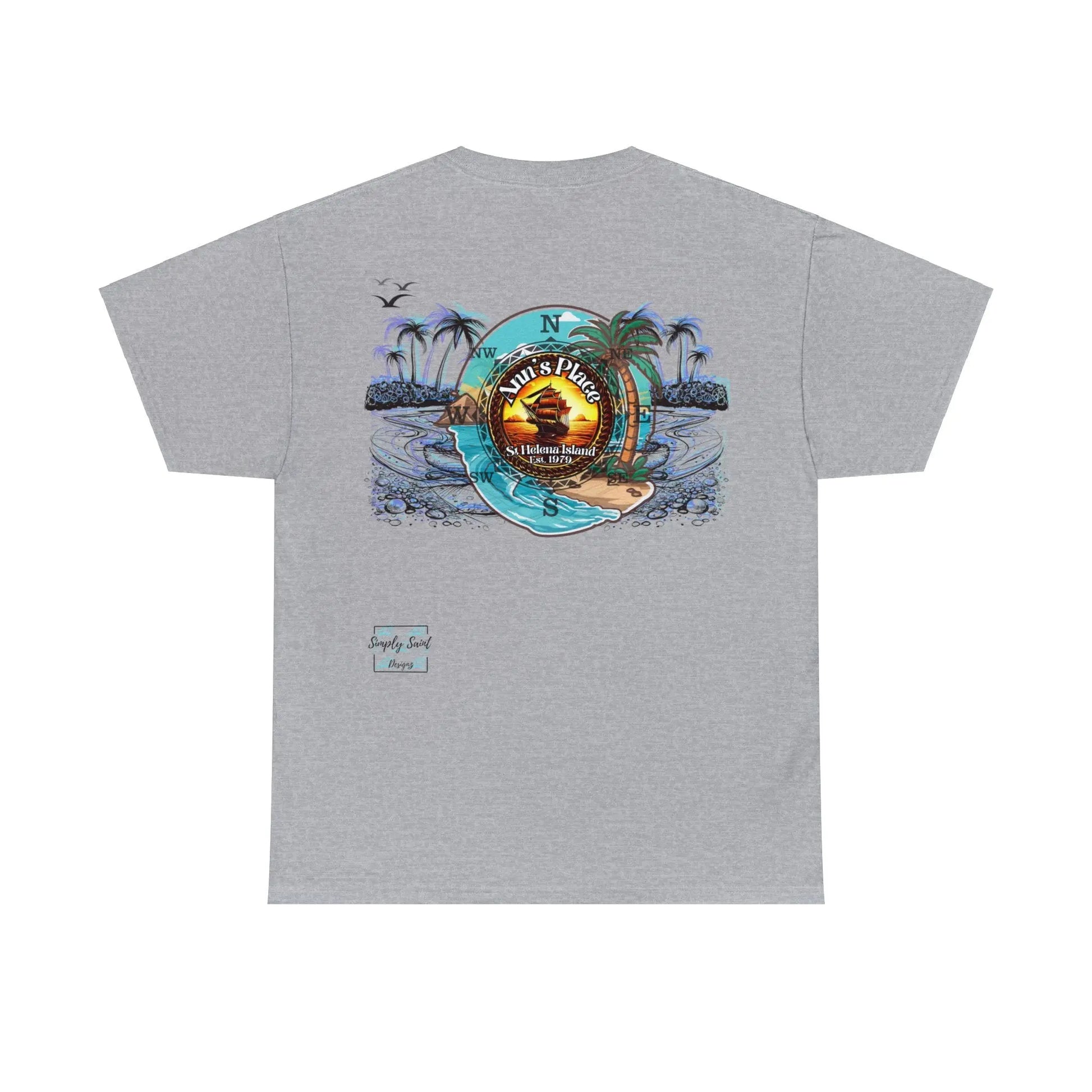 Ann's Place St Helena Isalnd Unisex Heavy Cotton Tee - Simply Saint Designz