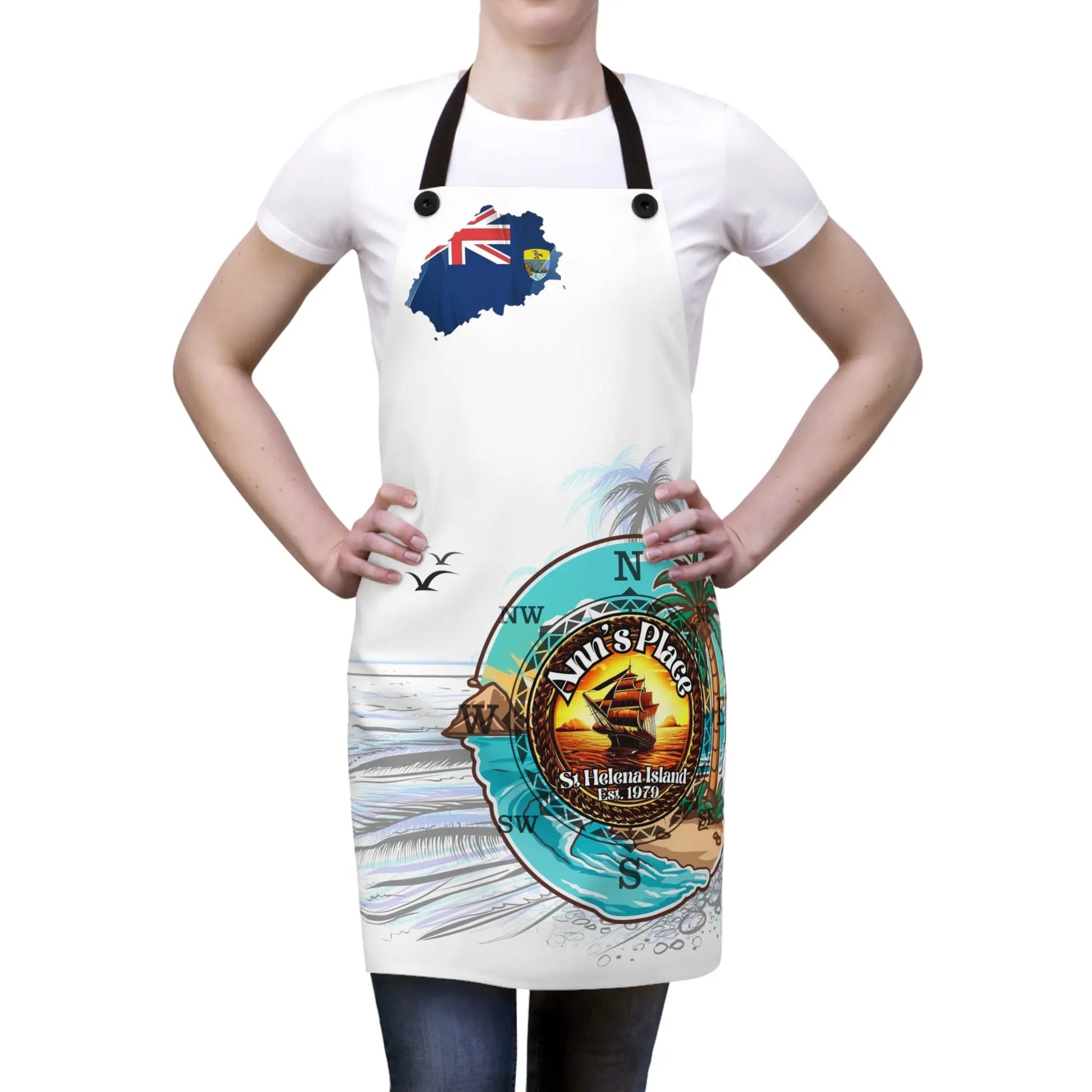 Anns Place Apron (White) - Simply Saint Designz