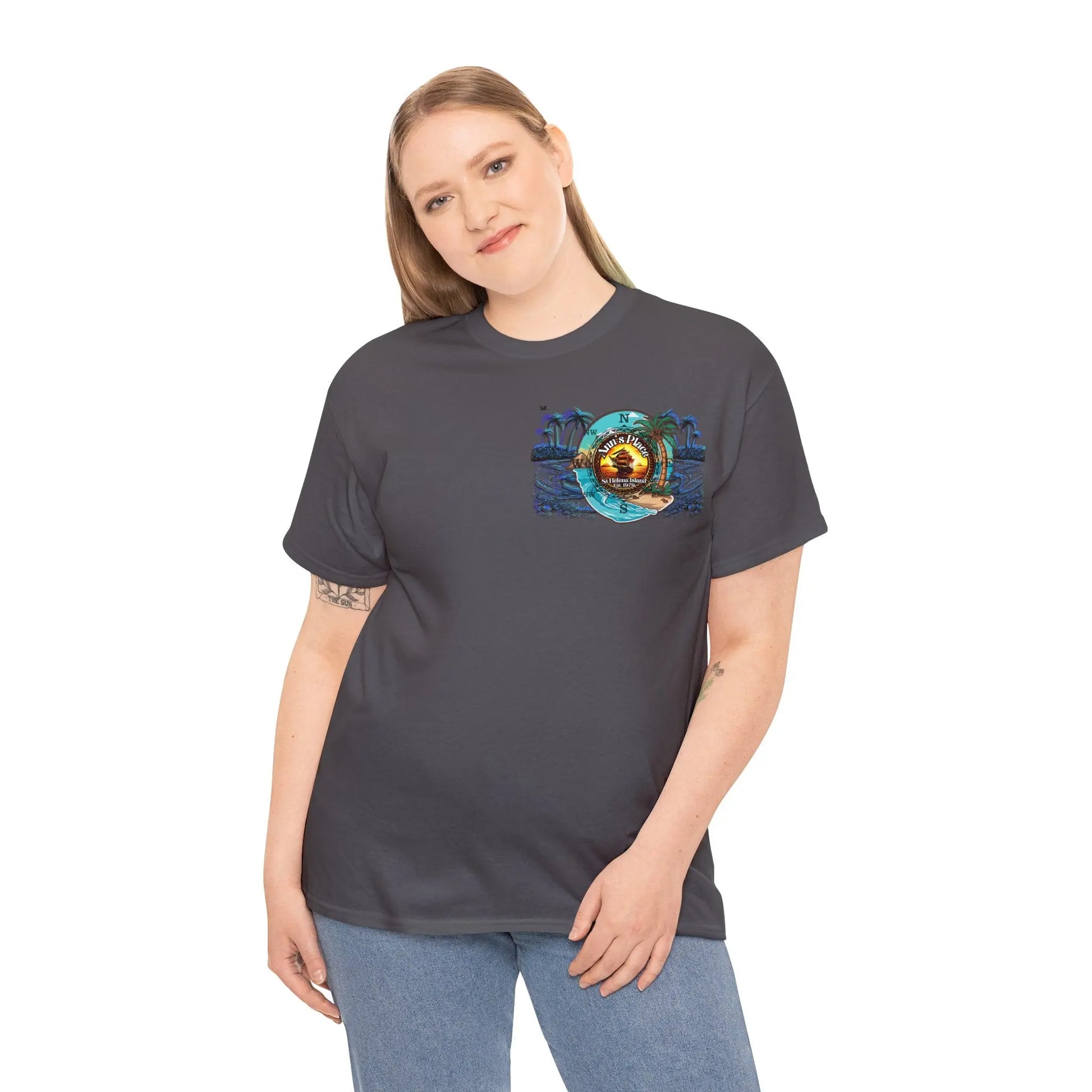 Ann's Place St Helena Isalnd Unisex Heavy Cotton Tee - Simply Saint Designz