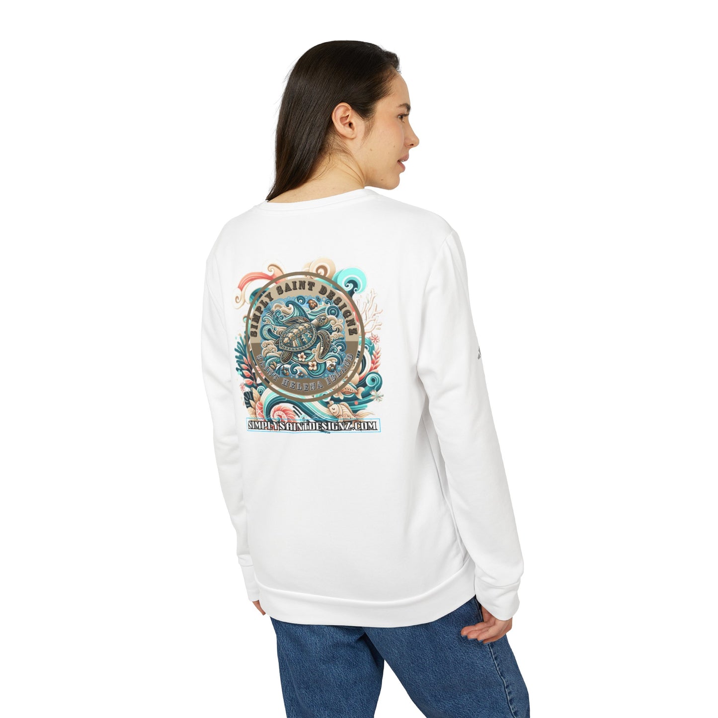 adidas® Unisex Fleece Crewneck Sweatshirt – Turtle Tribe Collection – product image 8