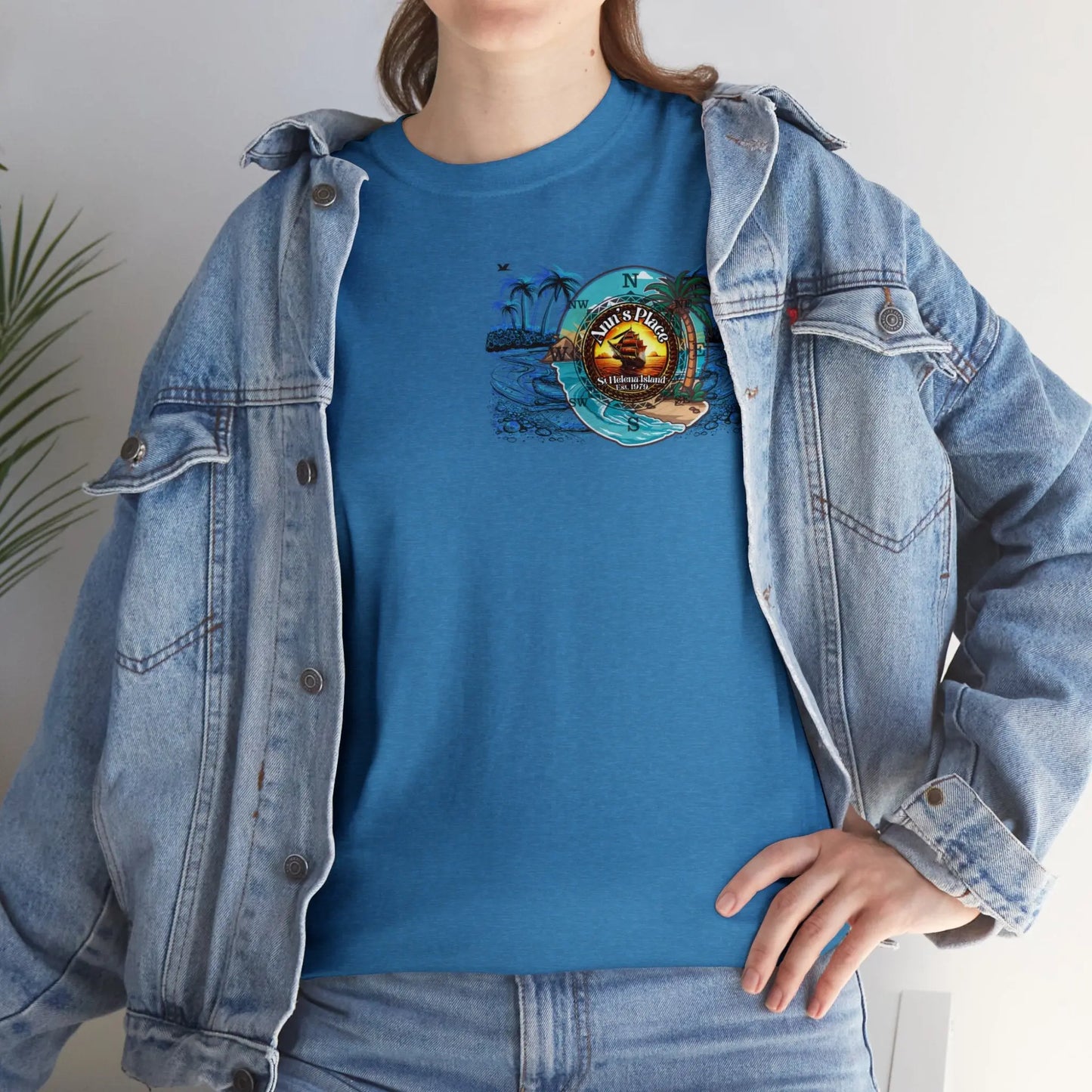 Ann's Place St Helena Isalnd Unisex Heavy Cotton Tee - Simply Saint Designz