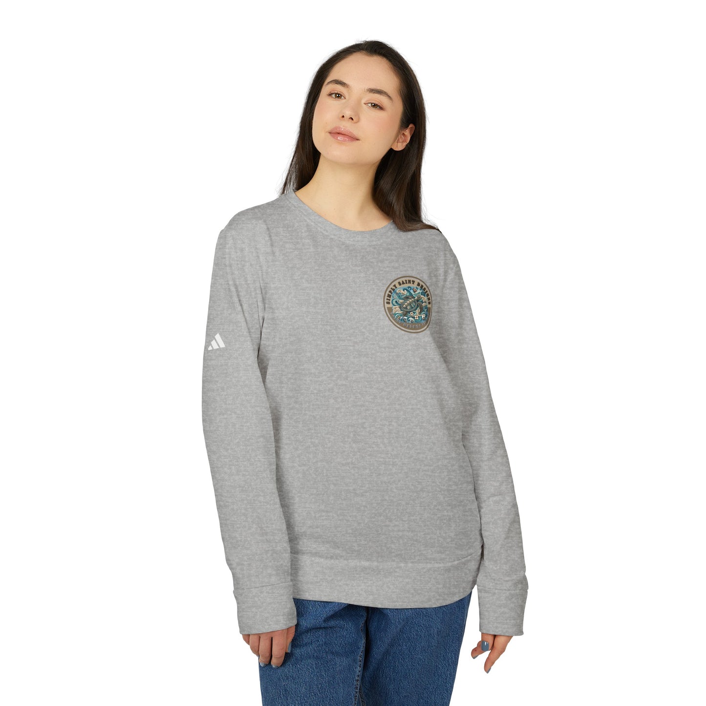 adidas® Unisex Fleece Crewneck Sweatshirt – Turtle Tribe Collection – product image 4