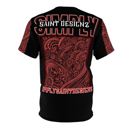 Saint Serenity: Tribal Elegance Collection Unisex Cut & Sew Tee (AOP)