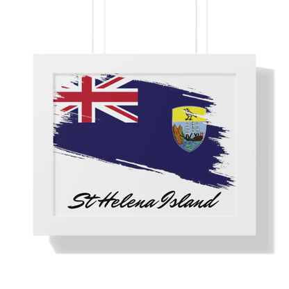 St Helena Island Framed Horizontal Poster - Simply Saint Designz