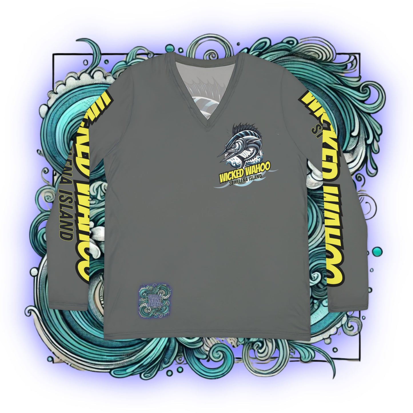 Women's Wahoo Performance V-Neck - Teal – product image 4