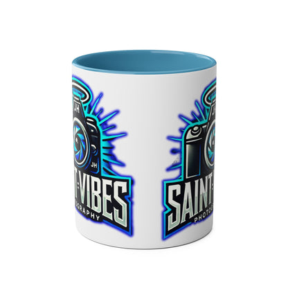 Saint Vibes Photography Two-Tone Mug 11oz – product image 2
