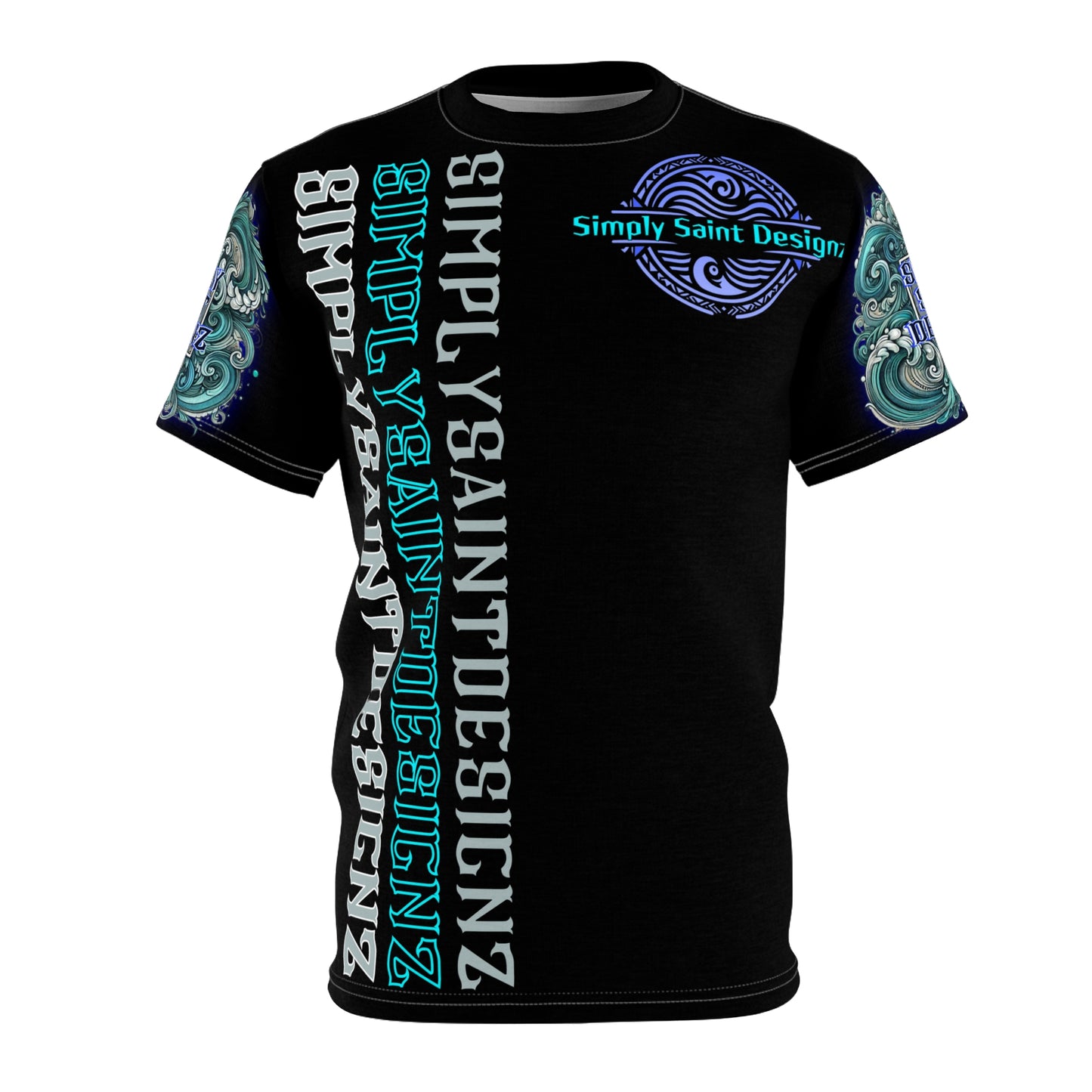 Tropical Skull Performance Tee - Blue & Black – product image 2