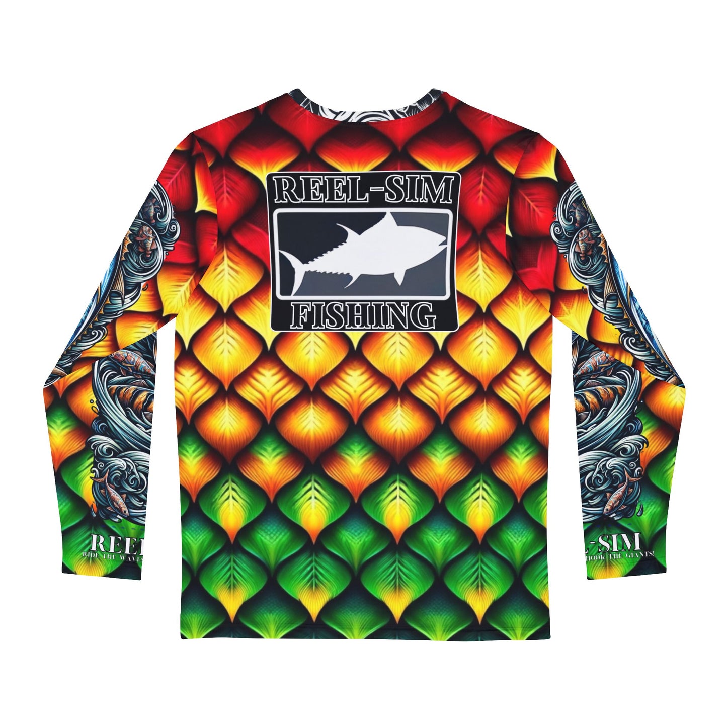 Reel Sim Long Sleeve Shirt - Rasta Scales AOP – product image 2