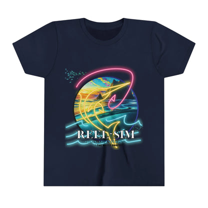 Reel Sim Youth Fishing Shirt: Short Sleeve Tee for the Next Generation of Anglers - Simply Saint Designz