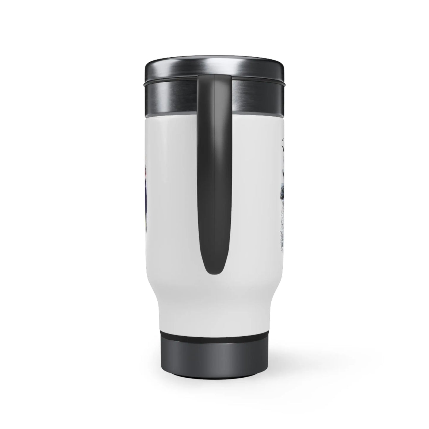 Stainless Steel Travel Mug with Handle, 14oz - Simply Saint Designz