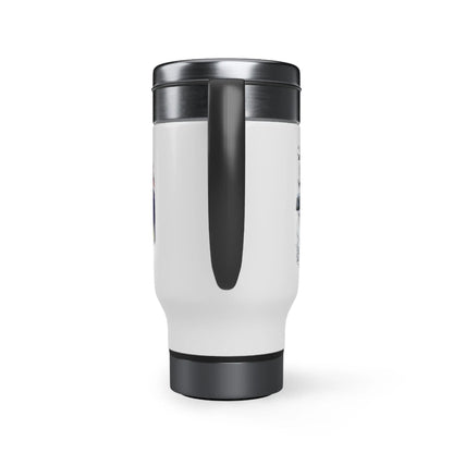 Stainless Steel Travel Mug with Handle, 14oz - Simply Saint Designz