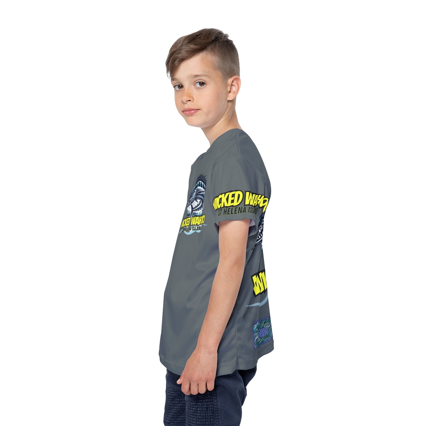 Kids Wicked Wahoo Sports Jersey - Blue – product image 3