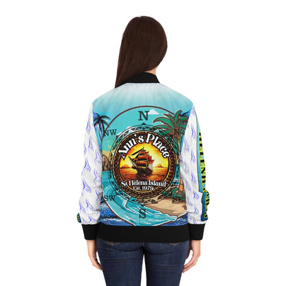 Sunset Anns Place Womens Bomber Jacket All Over Print - Simply Saint Designz