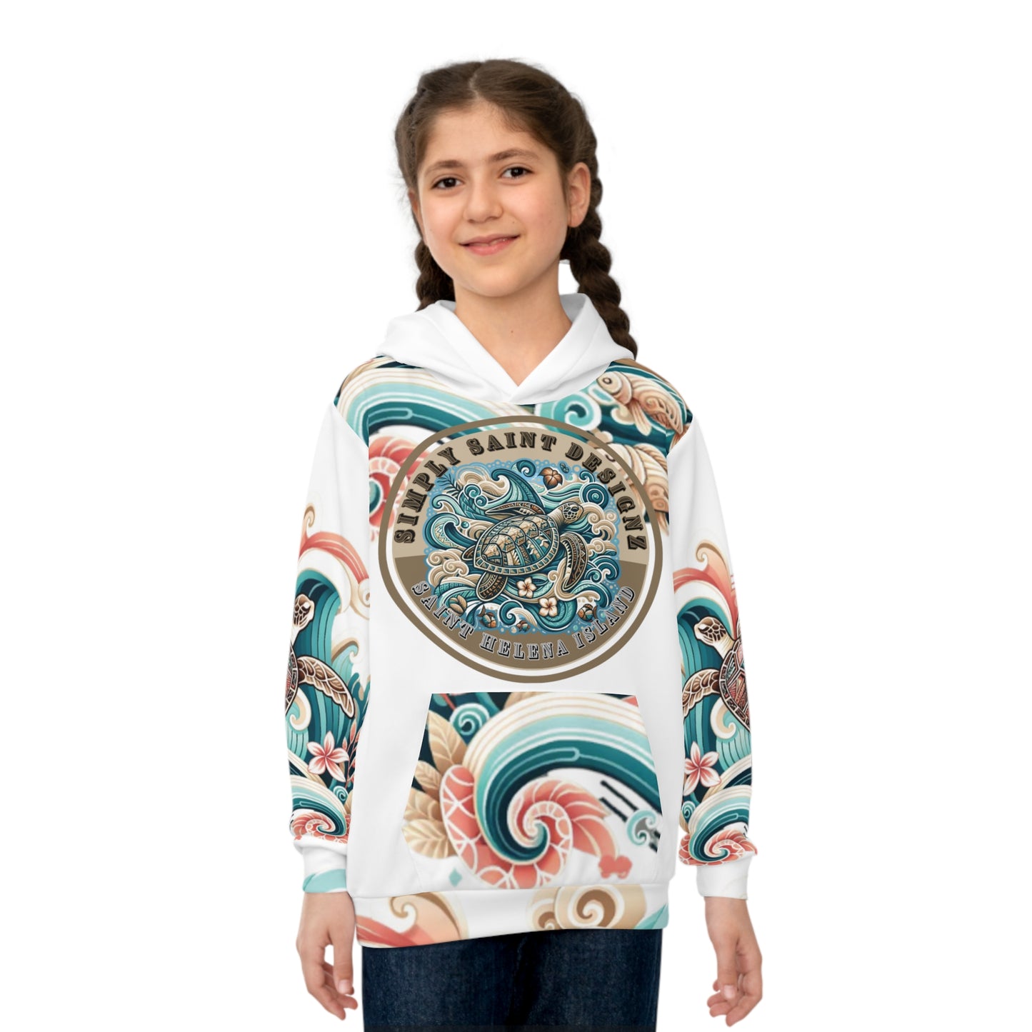 Kids Hoodie – Turtle Tribe Collection – product image 3