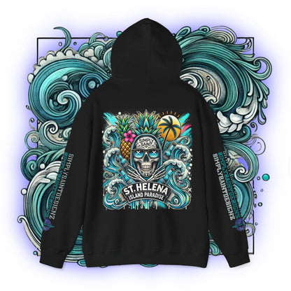 Tribal Blue Skull Hoodie Sweatshirt – product image 4
