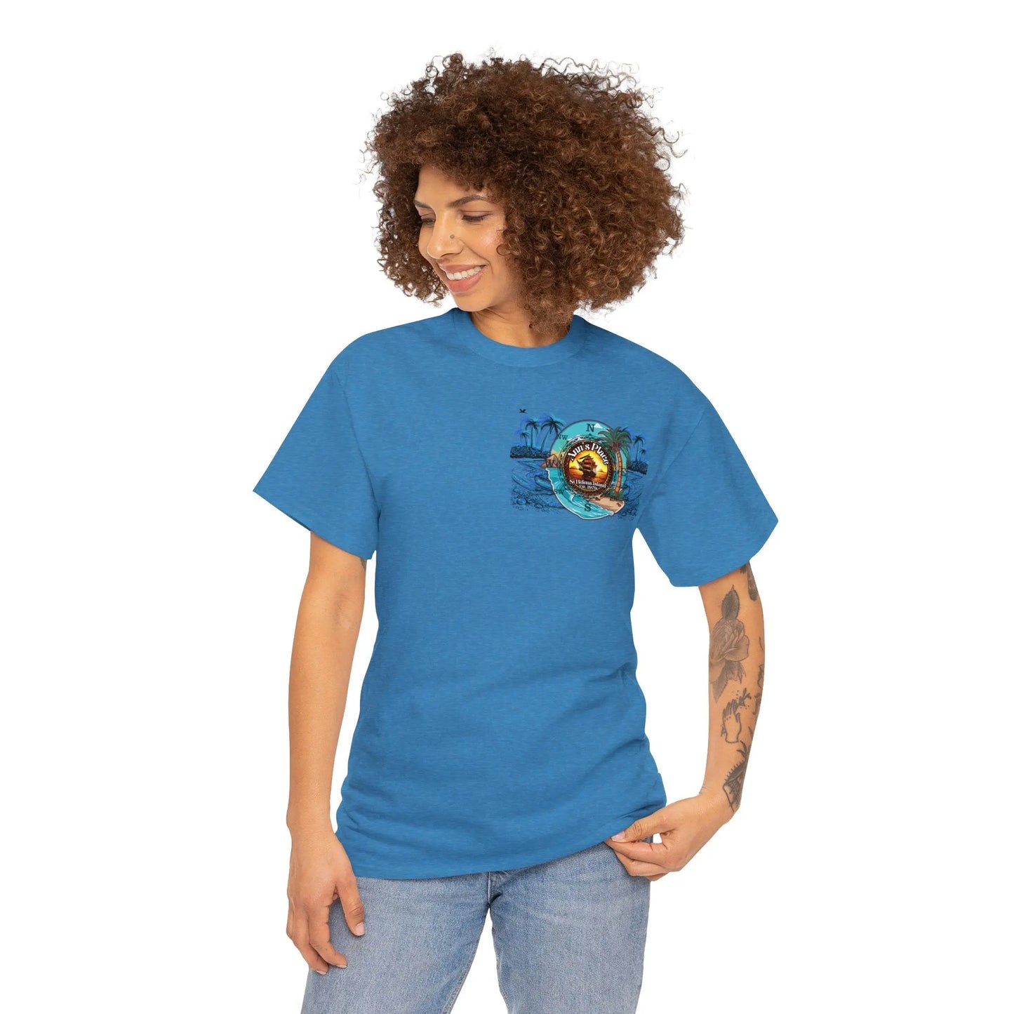 Ann's Place St Helena Isalnd Unisex Heavy Cotton Tee - Simply Saint Designz