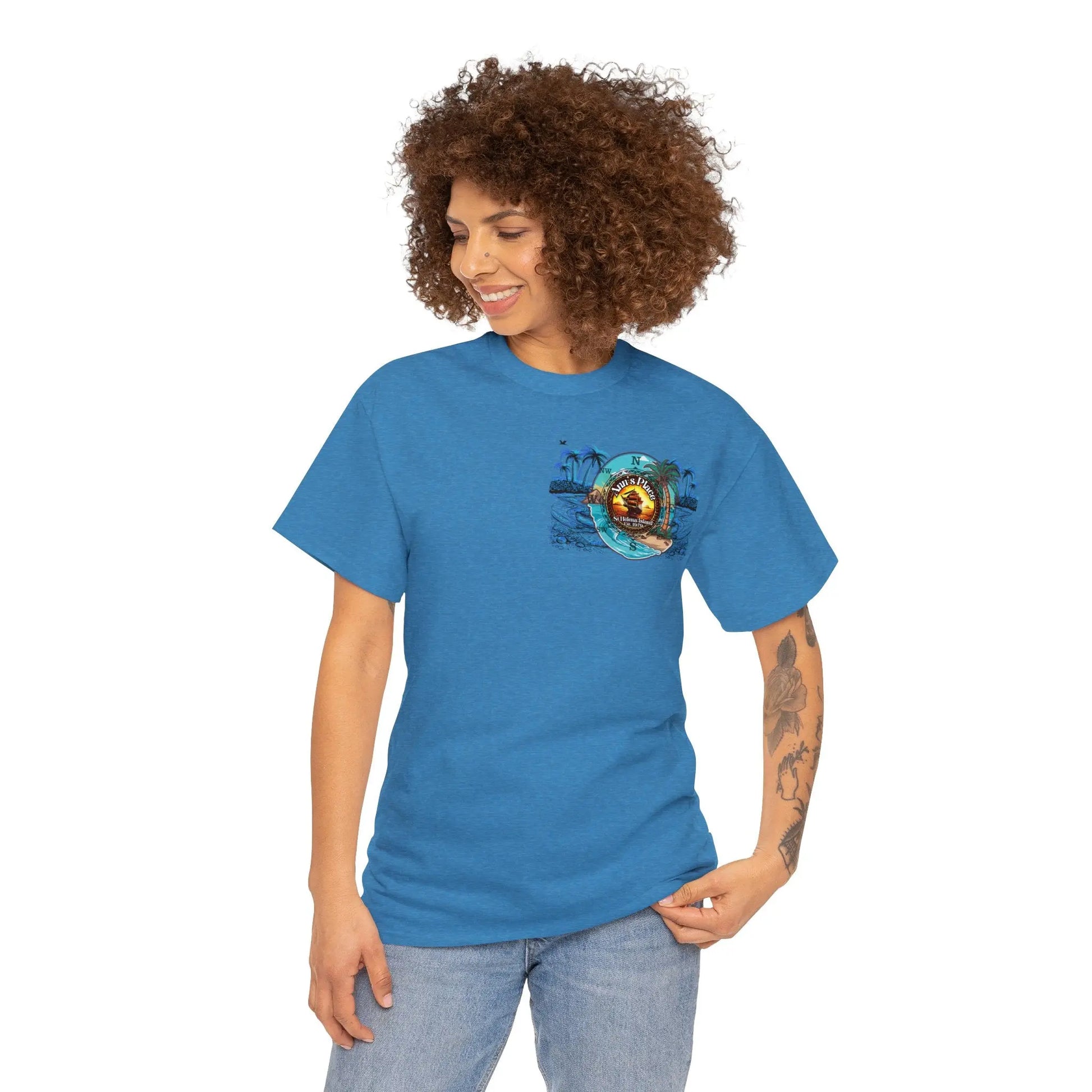 Ann's Place St Helena Isalnd Unisex Heavy Cotton Tee - Simply Saint Designz