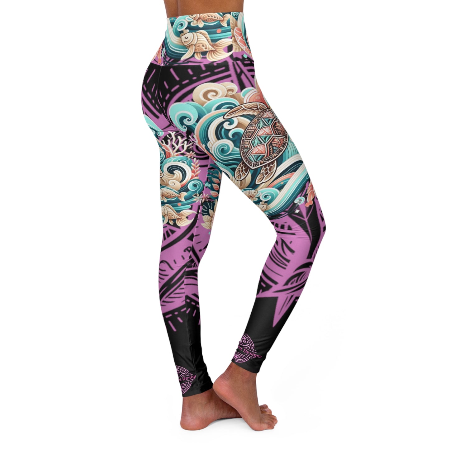 Turtle Tribe High-Waisted Yoga Leggings – product image 4