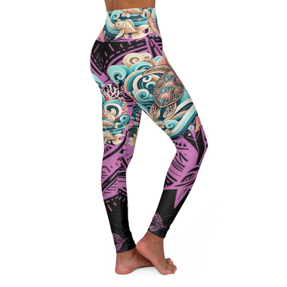 Turtle Tribe High-Waisted Yoga Leggings – product image 4