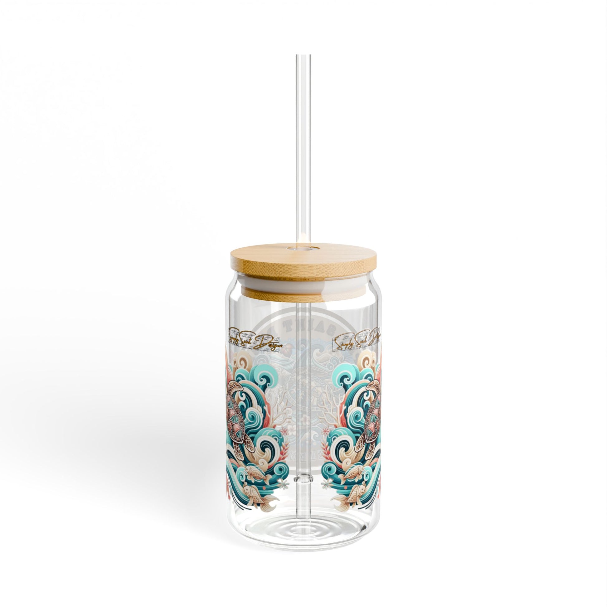 Turtle Tribe Collection 16oz Sipper Glass – product image 3