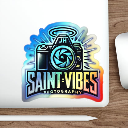 Saint Vibes Photography Holographic Stickers – product image 5