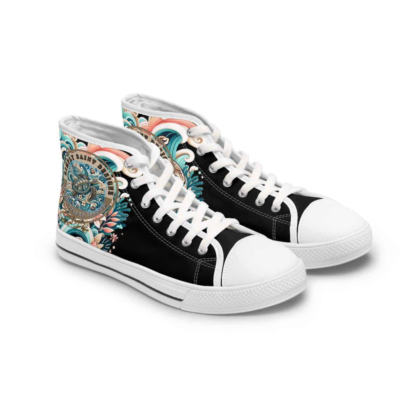 Simply Saint Designz Turtle Tribe Collection High Top Sneakers